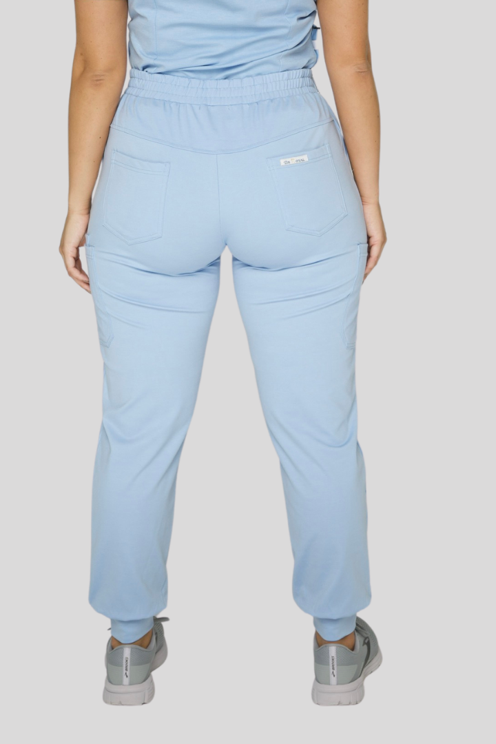 Kandake Jogger Scrub Pants - Dusty Blue