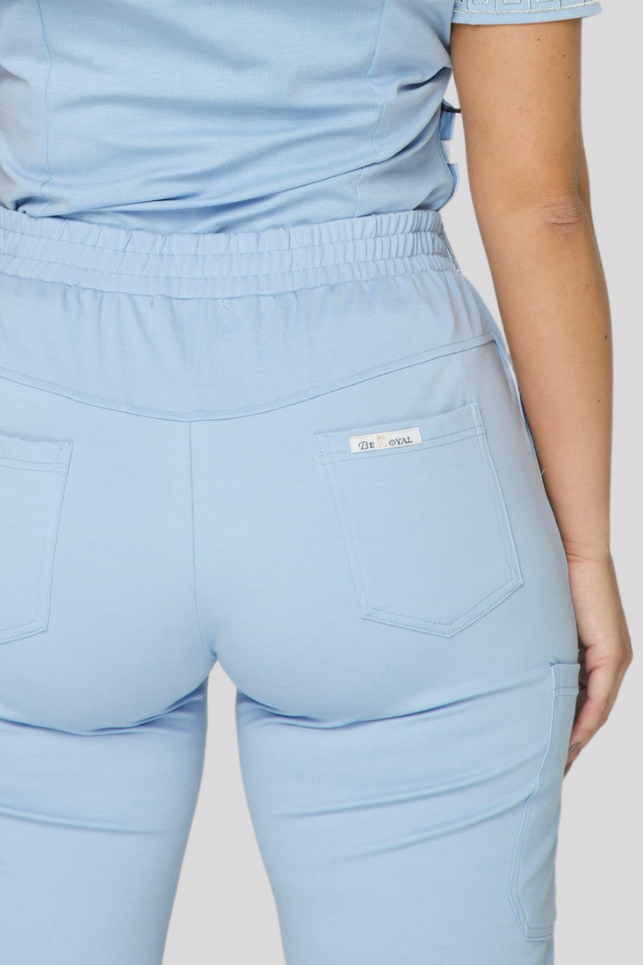 Kandake Jogger Scrub Pants - Dusty Blue