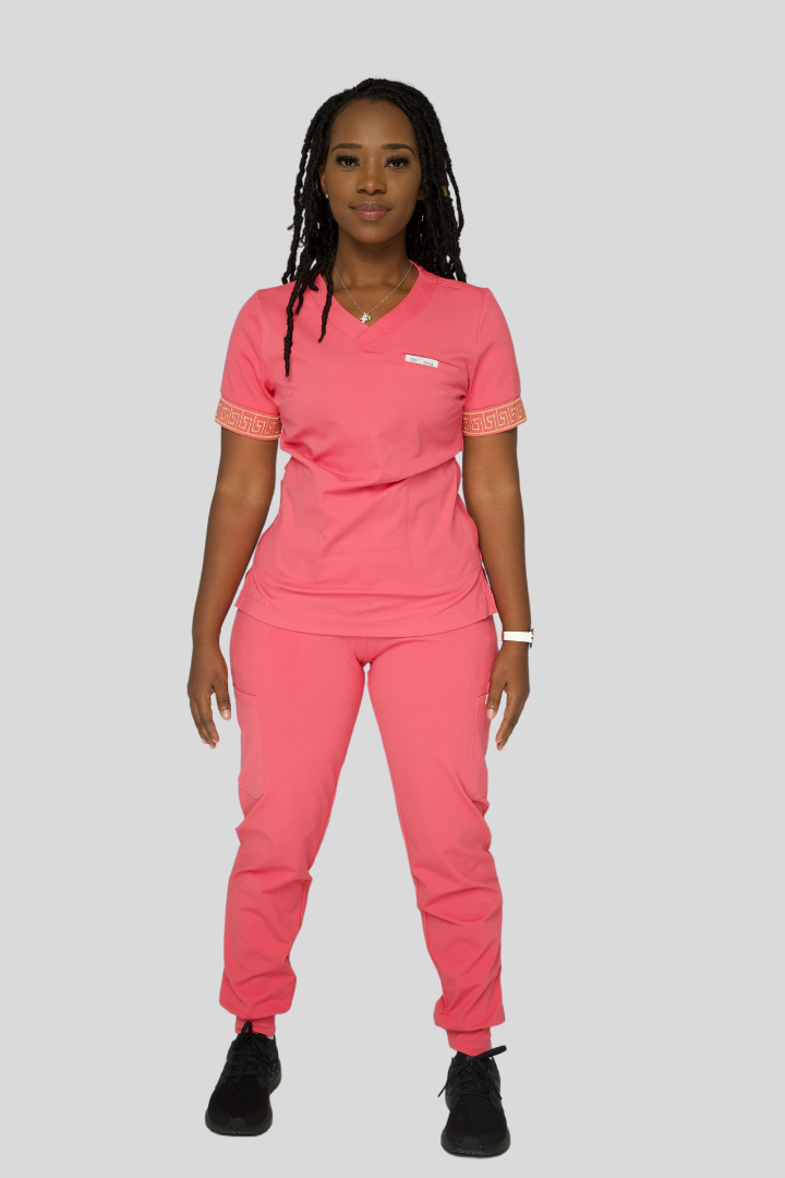 Calafia Scrub Top - Pink