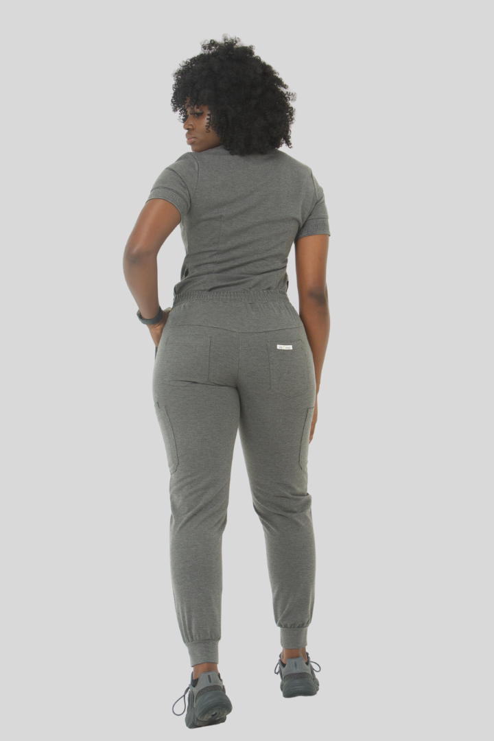 Kandake Jogger Scrub Pants - Pewter Grey