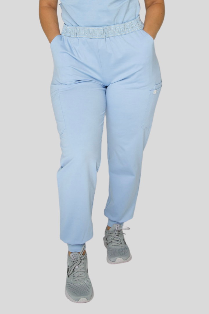 Kandake Jogger Scrub Pants - Dusty Blue