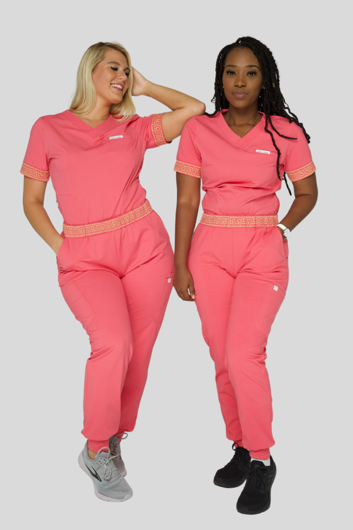 Kandake Jogger Scrub Pants - Pink