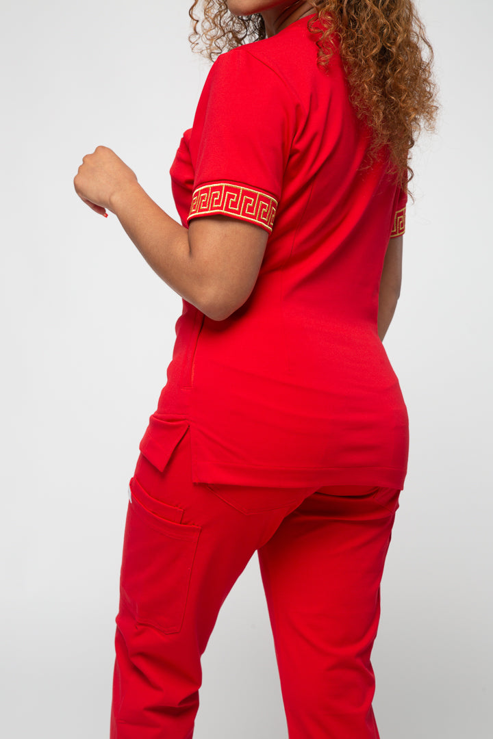 Kandake Jogger Scrub Pants - Red
