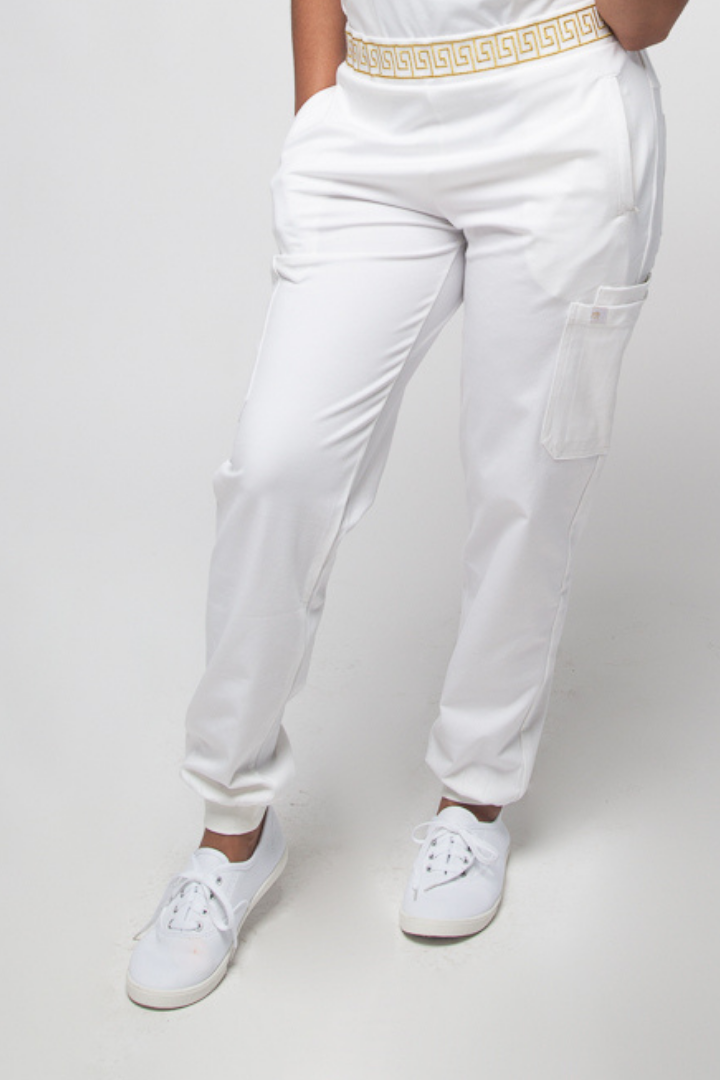 Kandake Jogger Scrub Pants - Off White